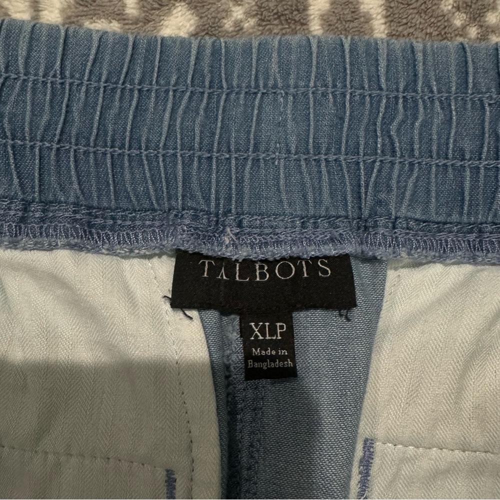 Talbots Drawstring Pull On Cuffed Pants Chambray … - image 4
